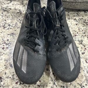 Adidas Black Athletic Shoes High-Top Design